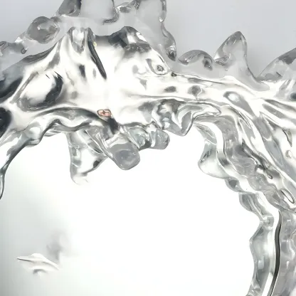 Designer Silver Resin Water Spray Wall Lamp for Home Decor Image - 6