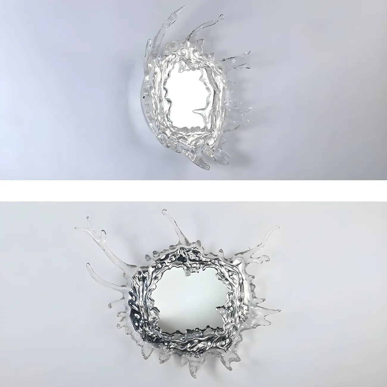 Designer Silver Resin Water Spray Wall Lamp for Home Decor Image - 9 | homeyfad