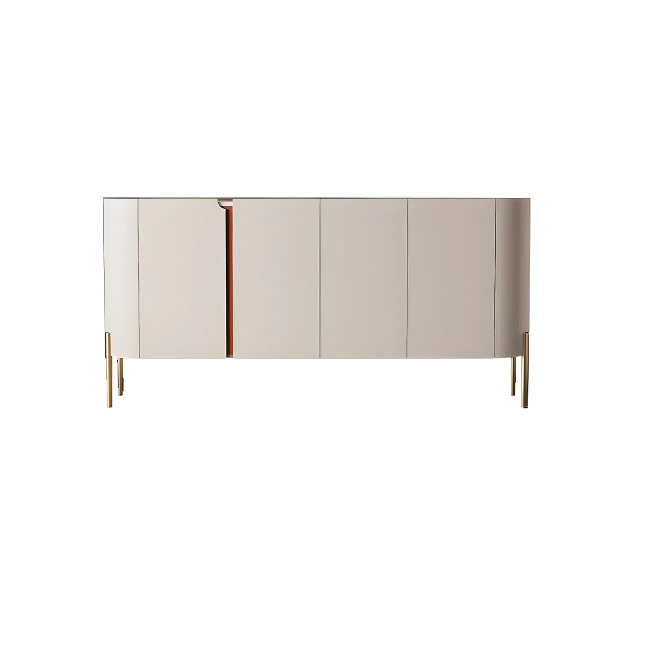 Glam Off-White Wooden Sideboard with Cabinets Image - 4 | homeyfad