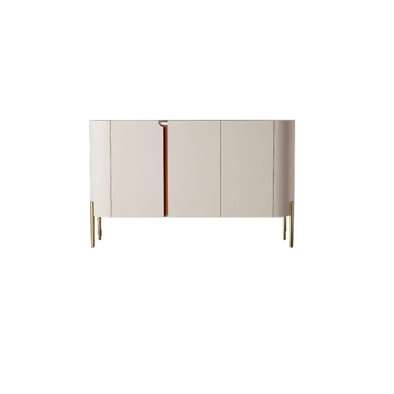 Glam Off-White Wooden Sideboard with Cabinets Image - 7