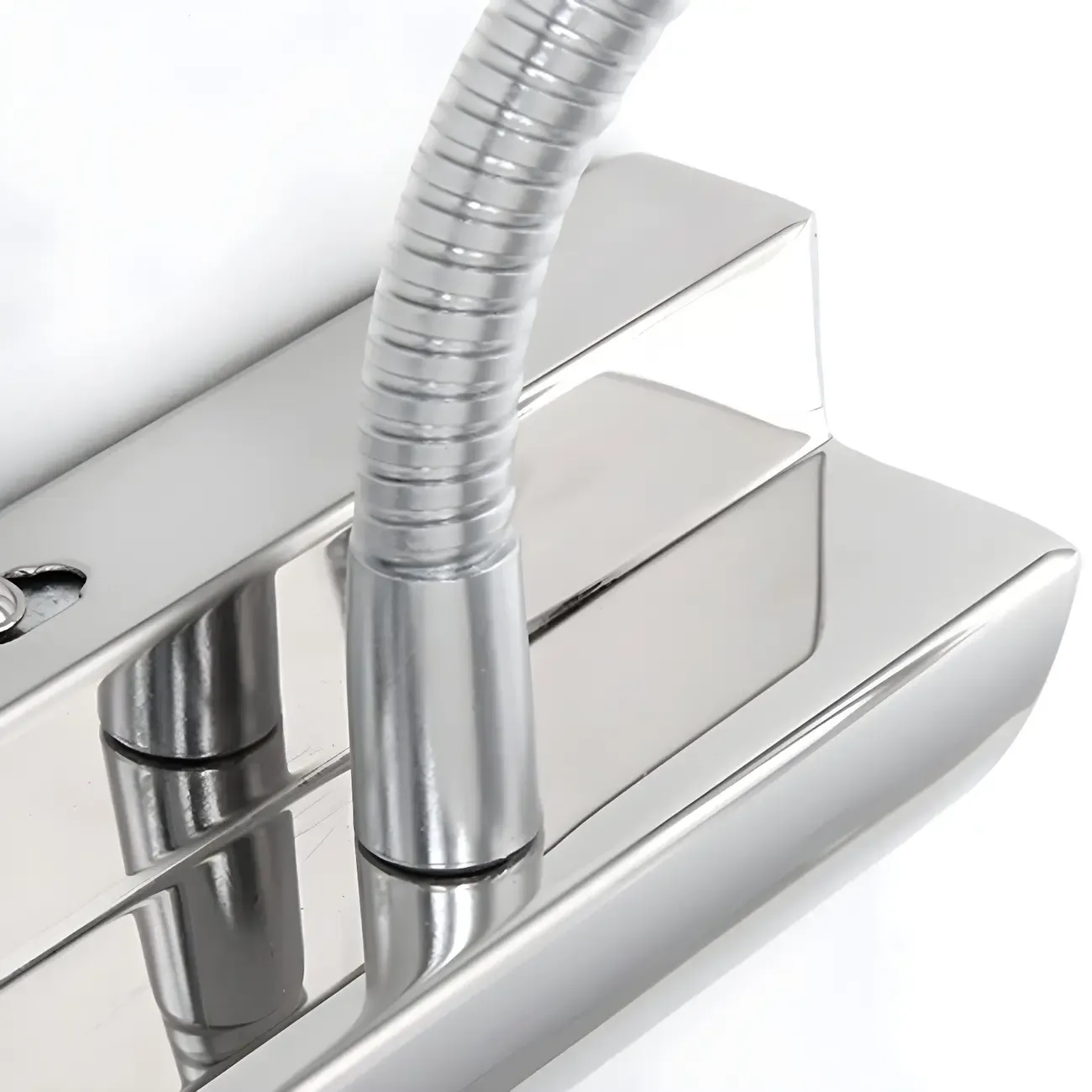 Modern Silver LED Vanity Light with Transparent Crystal for Bathroom Mirror Image - 7