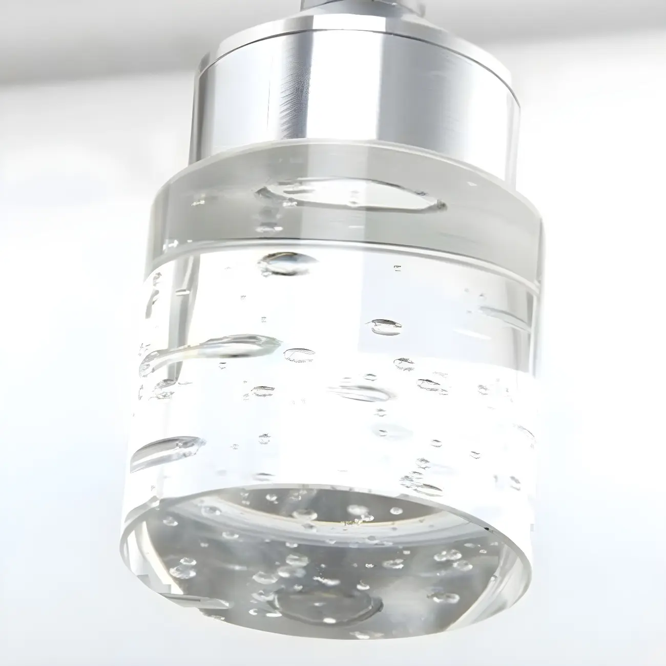 Modern Silver LED Vanity Light with Transparent Crystal for Bathroom Mirror Image - 8 | homeyfad