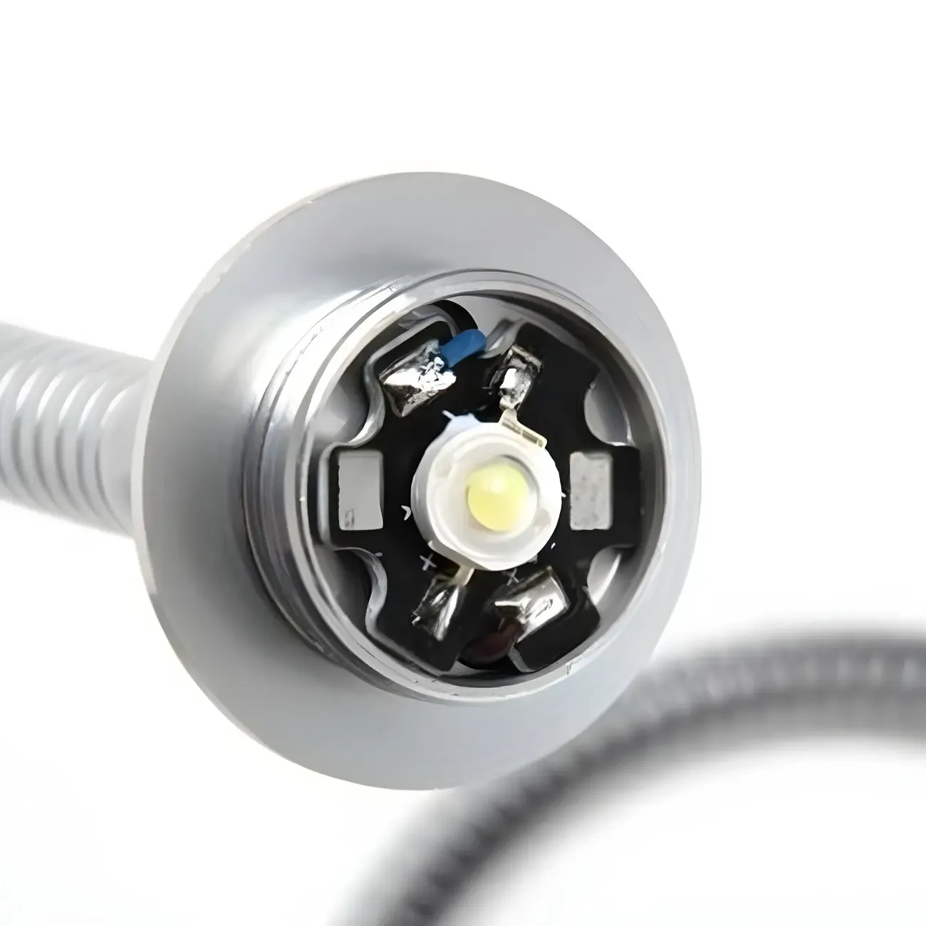 Modern Silver LED Vanity Light with Transparent Crystal for Bathroom Mirror Image - 10
