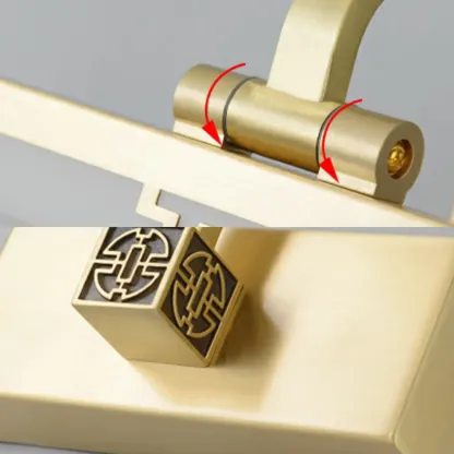 Minimalist Adjustable LED Gold Vanity Light for Mirror Front Image - 7