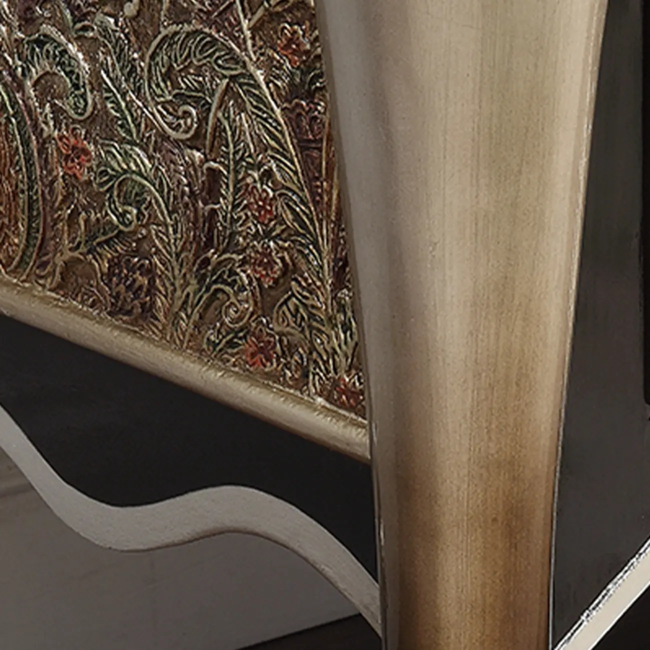 Vintage Gold Wooden Sideboard with Locking Drawer Image - 9 | homeyfad