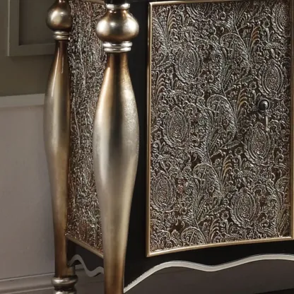 Vintage Gold Wooden Sideboard with Locking Drawer Image - 11