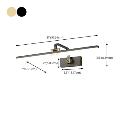 Minimalist Adjustable LED Gold Vanity Light for Mirror Front Image - 10
