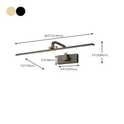 Minimalist Adjustable LED Gold Vanity Light for Mirror Front Image - 11