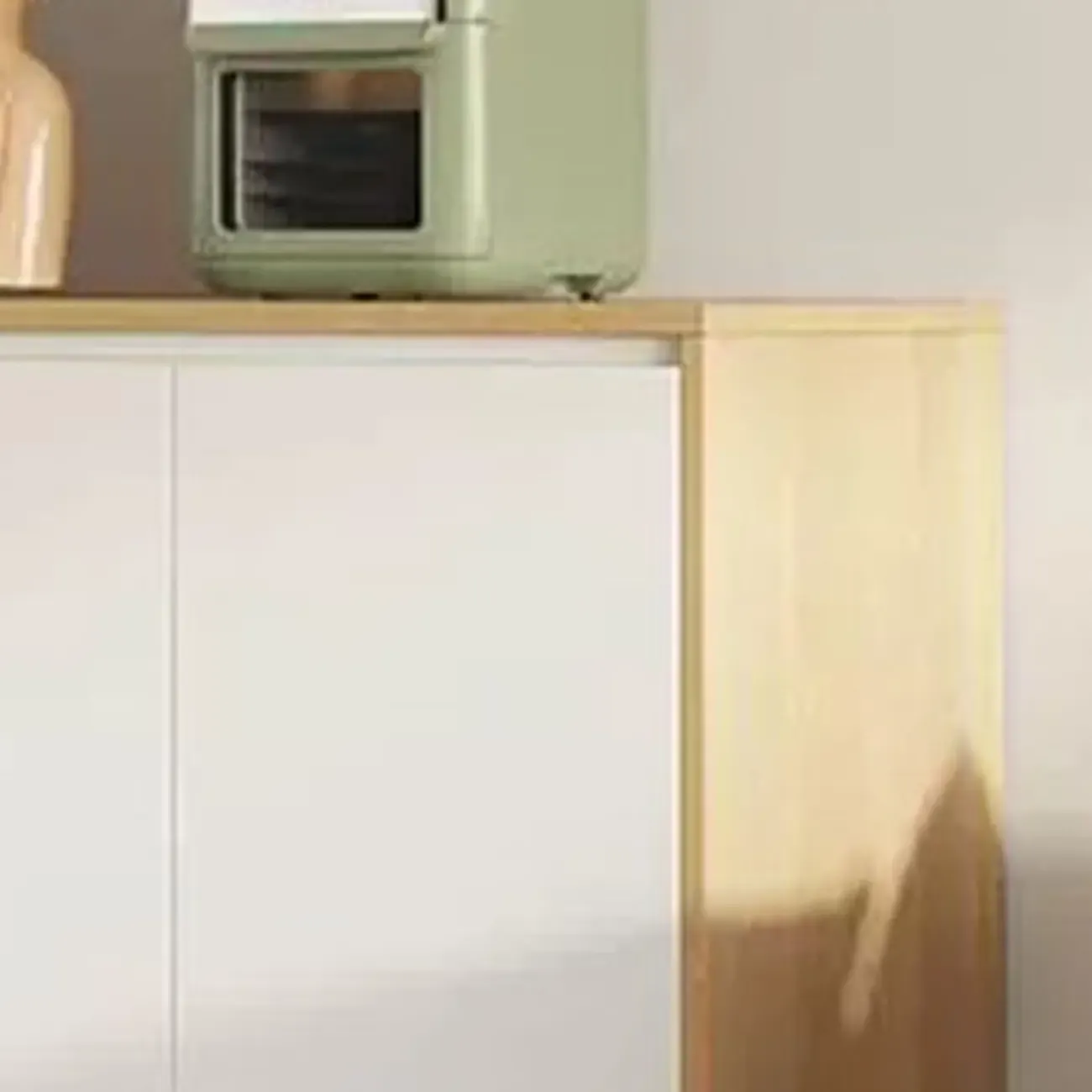 Modern Wooden Sideboard with 3 Drawers in White Image - 11