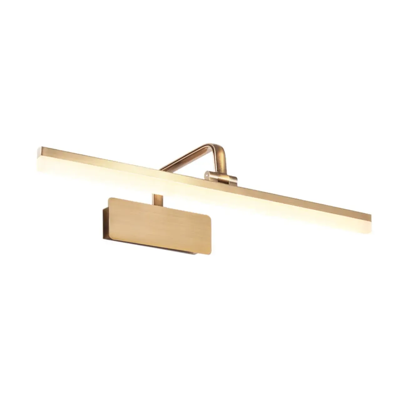 Modern Gold Geometric Vanity Light with Acrylic Shade for Bathroom Image - 5