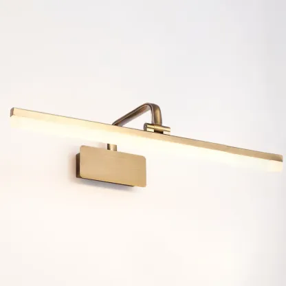 Modern Gold Geometric Vanity Light with Acrylic Shade for Bathroom Image - 6