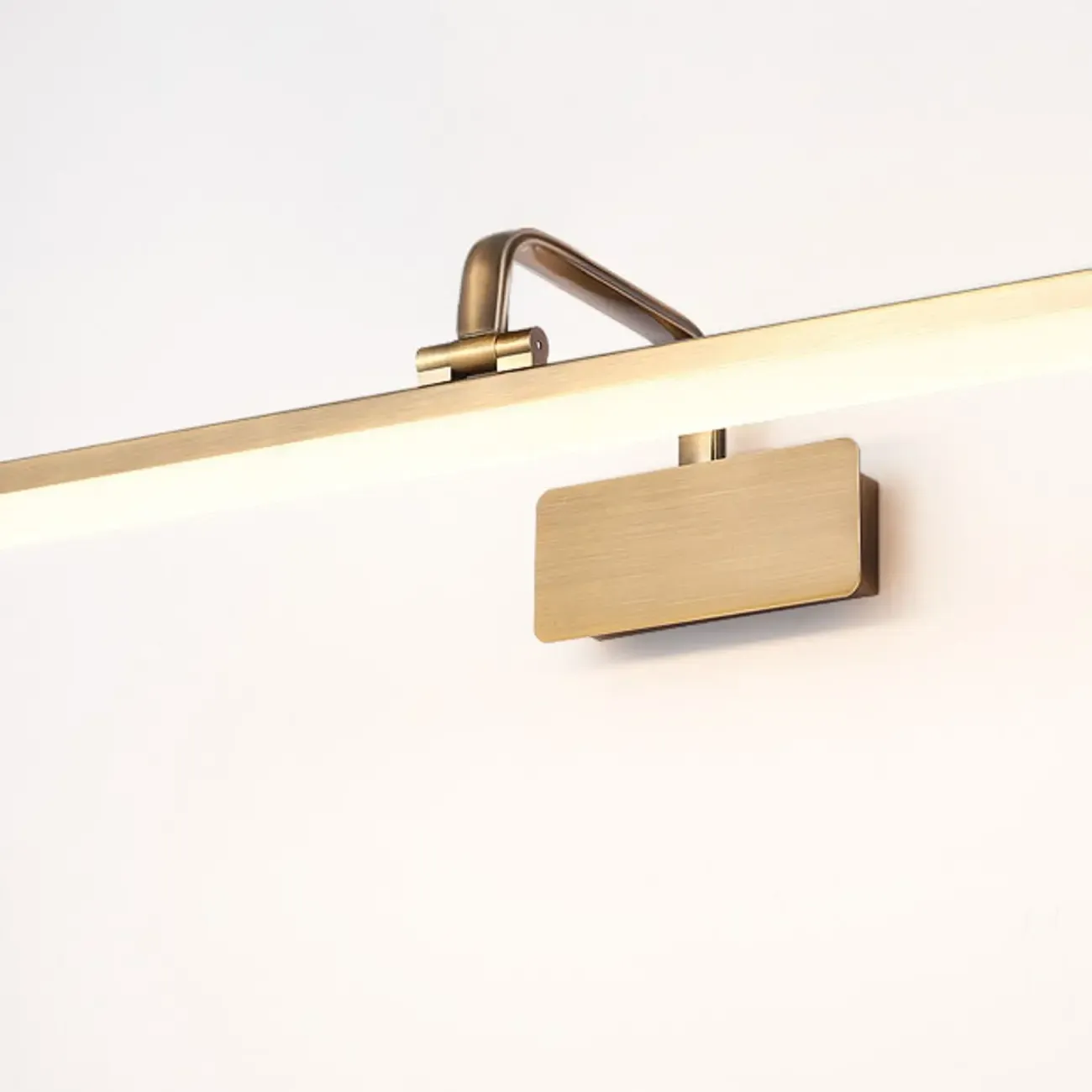 Modern Gold Geometric Vanity Light with Acrylic Shade for Bathroom Image - 9