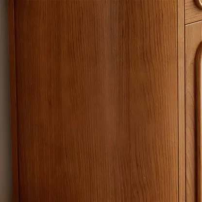 French Country Wooden Buffet Table with Cabinets Image - 12