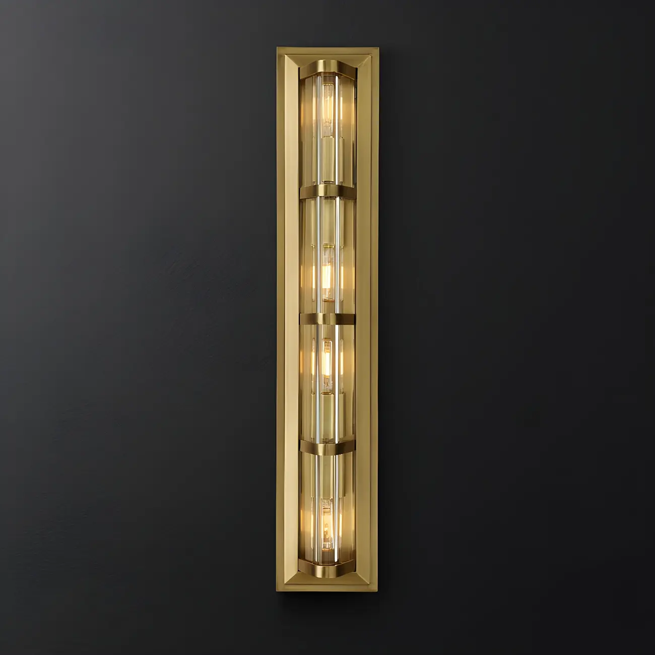 Industrial Bronze Rectangle Vanity Light for Bedroom Image - 1 | homeyfad