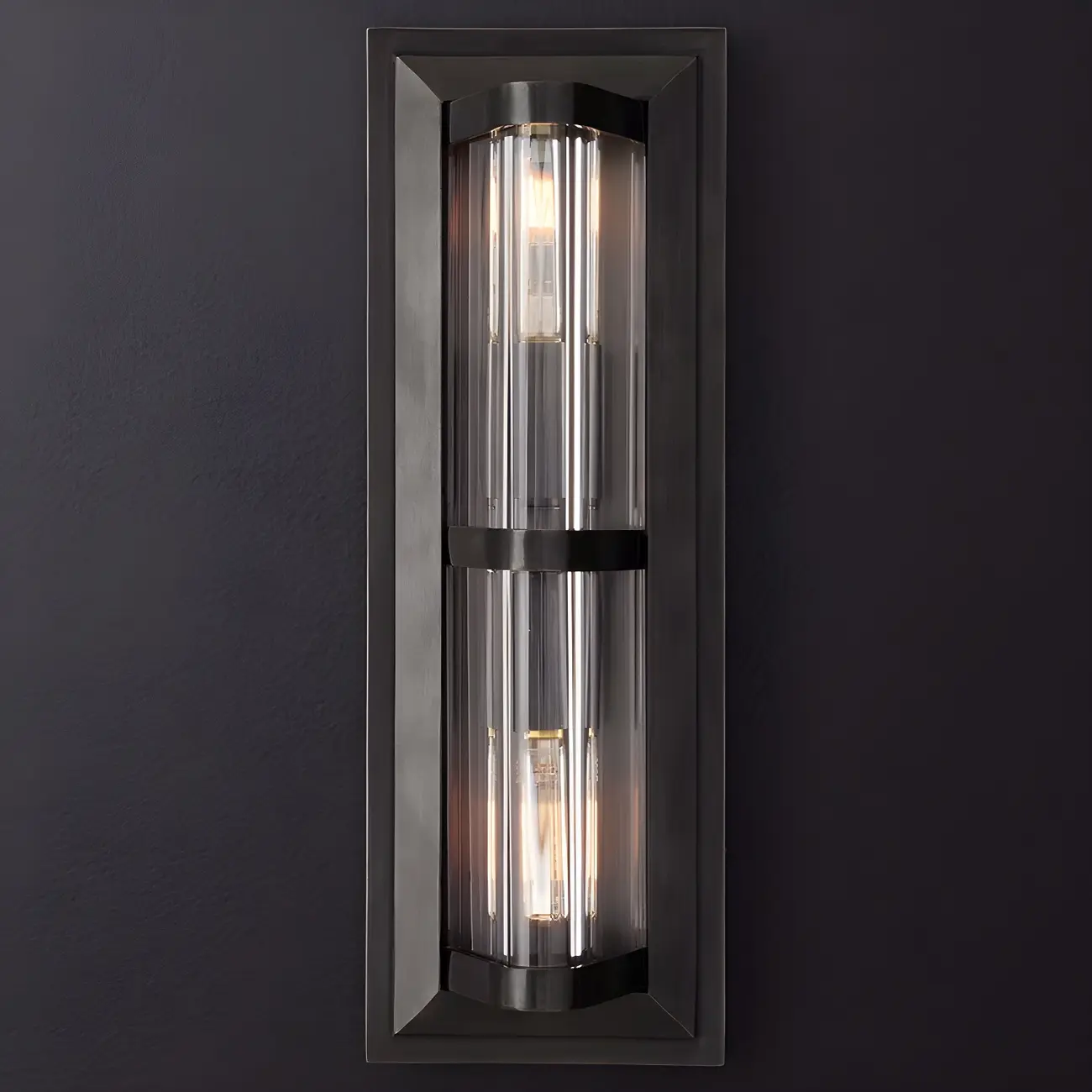 Industrial Bronze Rectangle Vanity Light for Bedroom Image - 2 | homeyfad