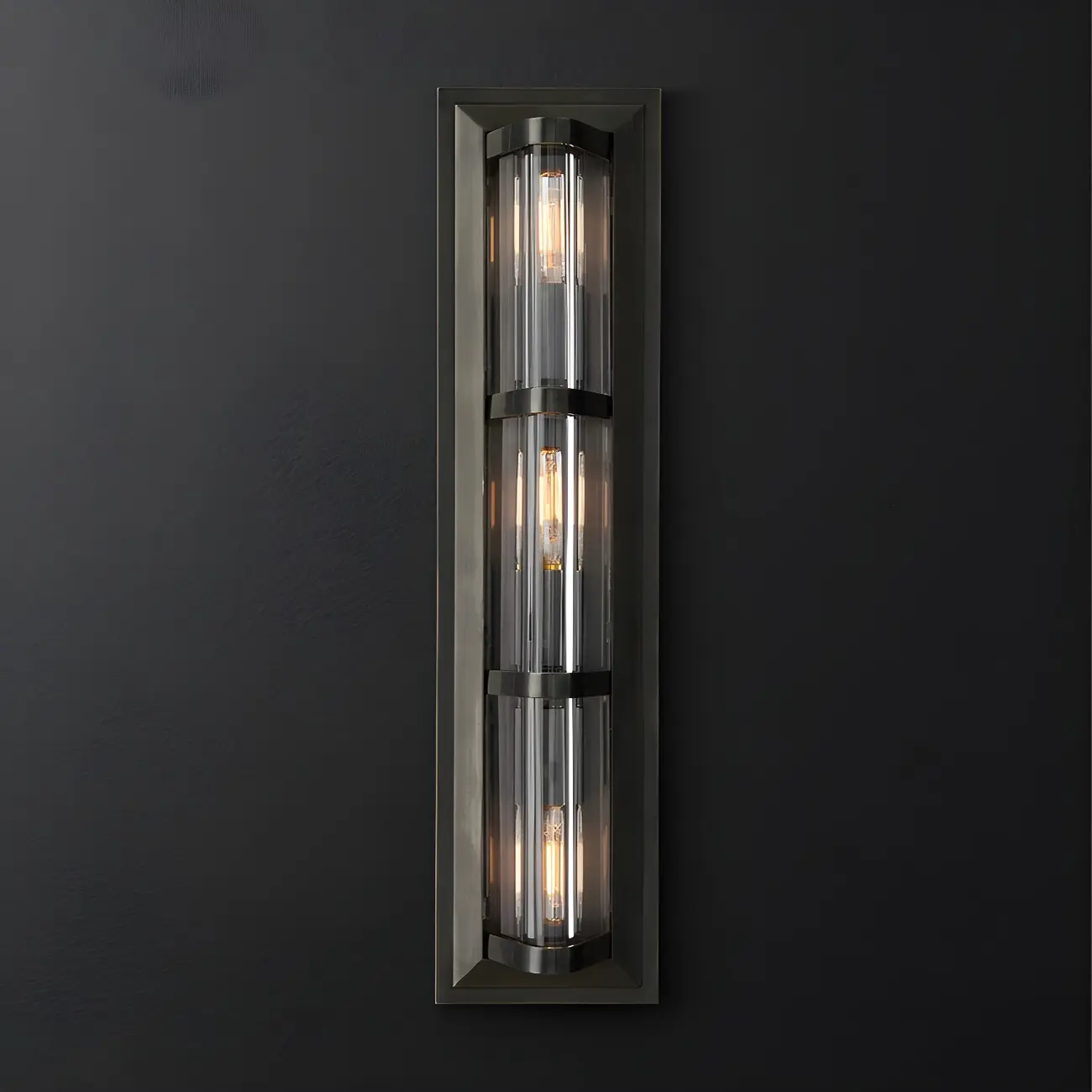 Industrial Bronze Rectangle Vanity Light for Bedroom Image - 3 | homeyfad