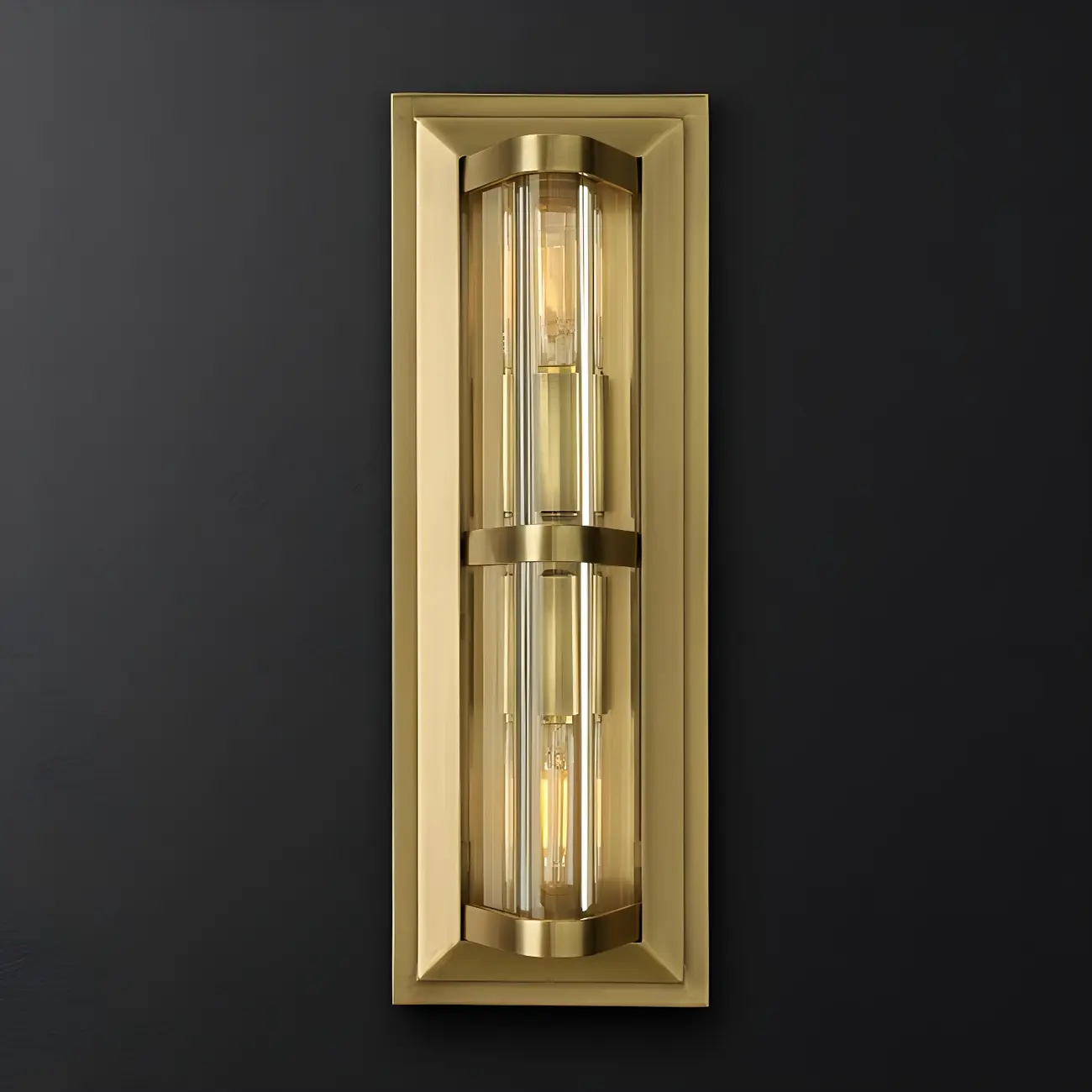 Industrial Bronze Rectangle Vanity Light for Bedroom Image - 4 | homeyfad