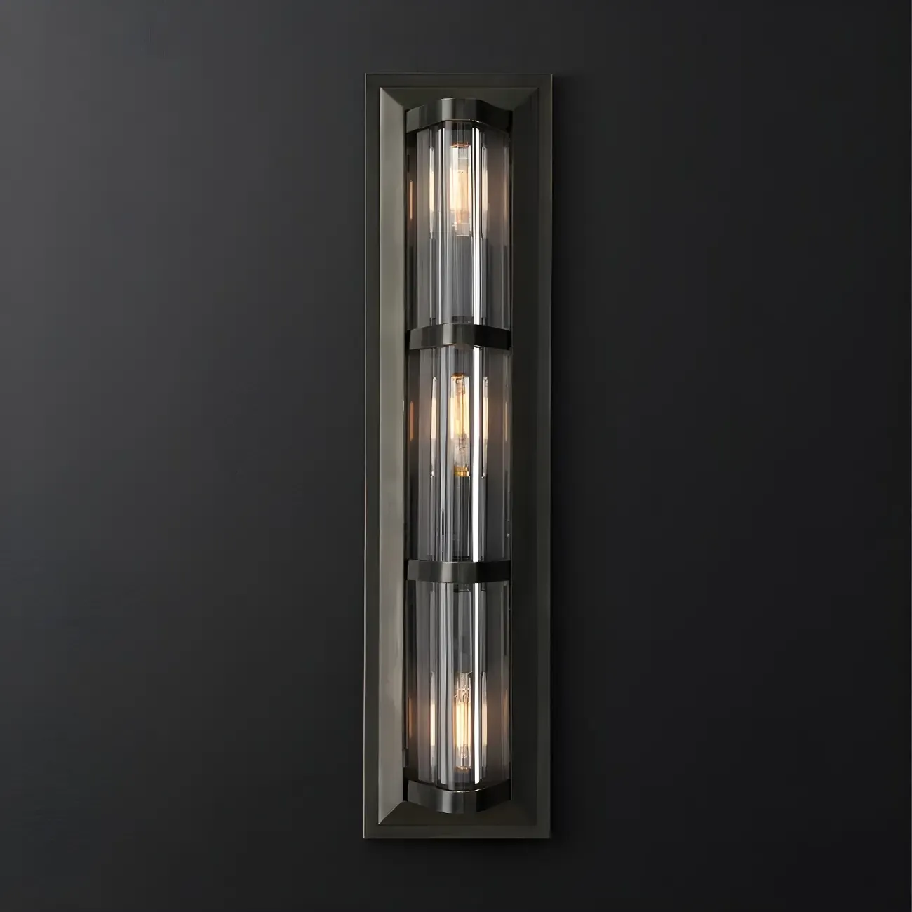 Industrial Bronze Rectangle Vanity Light for Bedroom Image - 6