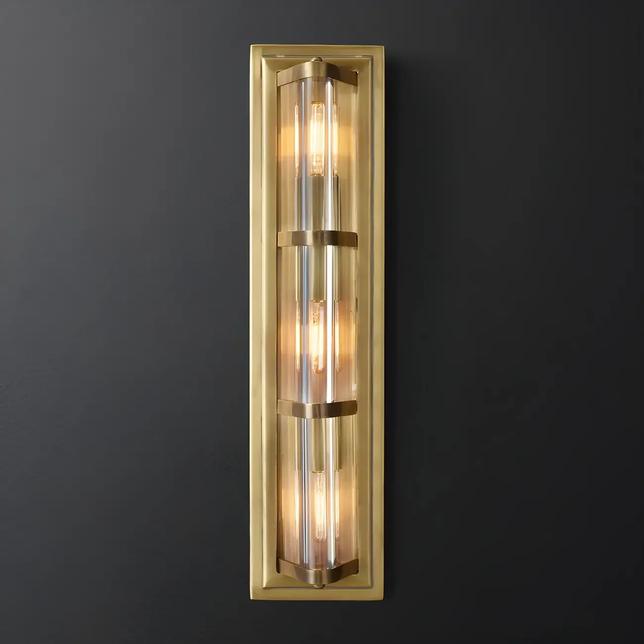 Industrial Bronze Rectangle Vanity Light for Bedroom Image - 7
