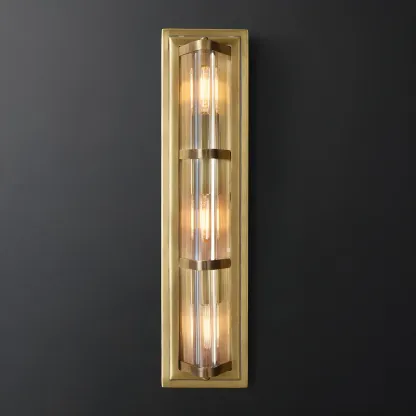 Industrial Bronze Rectangle Vanity Light for Bedroom Image - 7