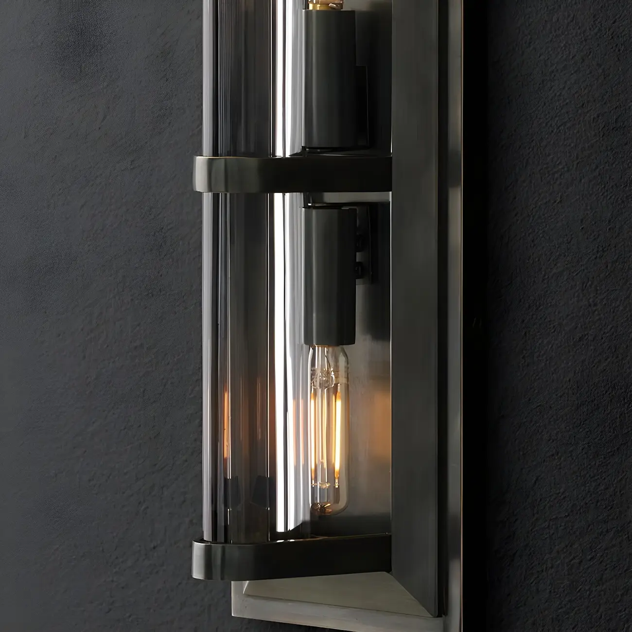 Industrial Bronze Rectangle Vanity Light for Bedroom Image - 8 | homeyfad