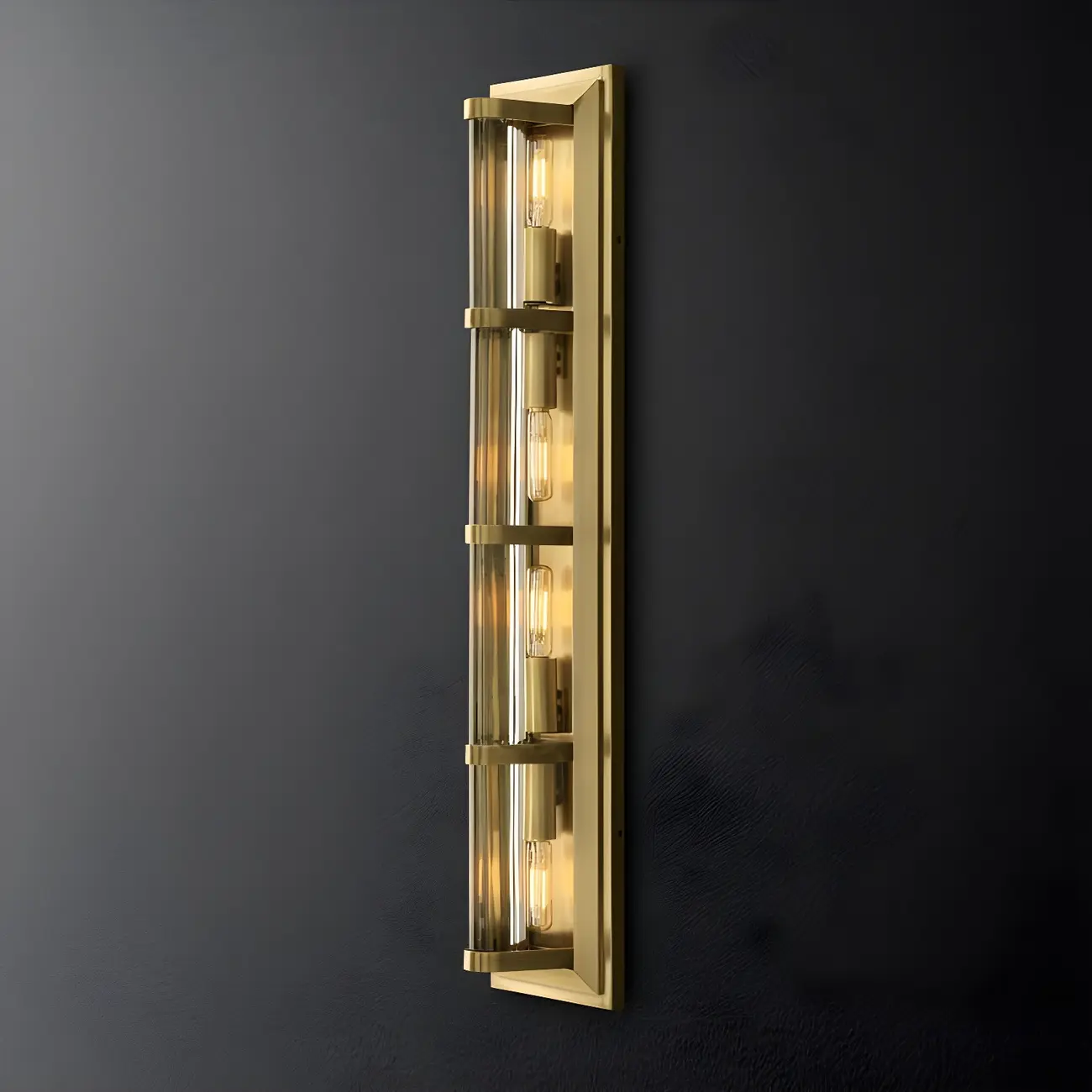 Industrial Bronze Rectangle Vanity Light for Bedroom Image - 10 | homeyfad