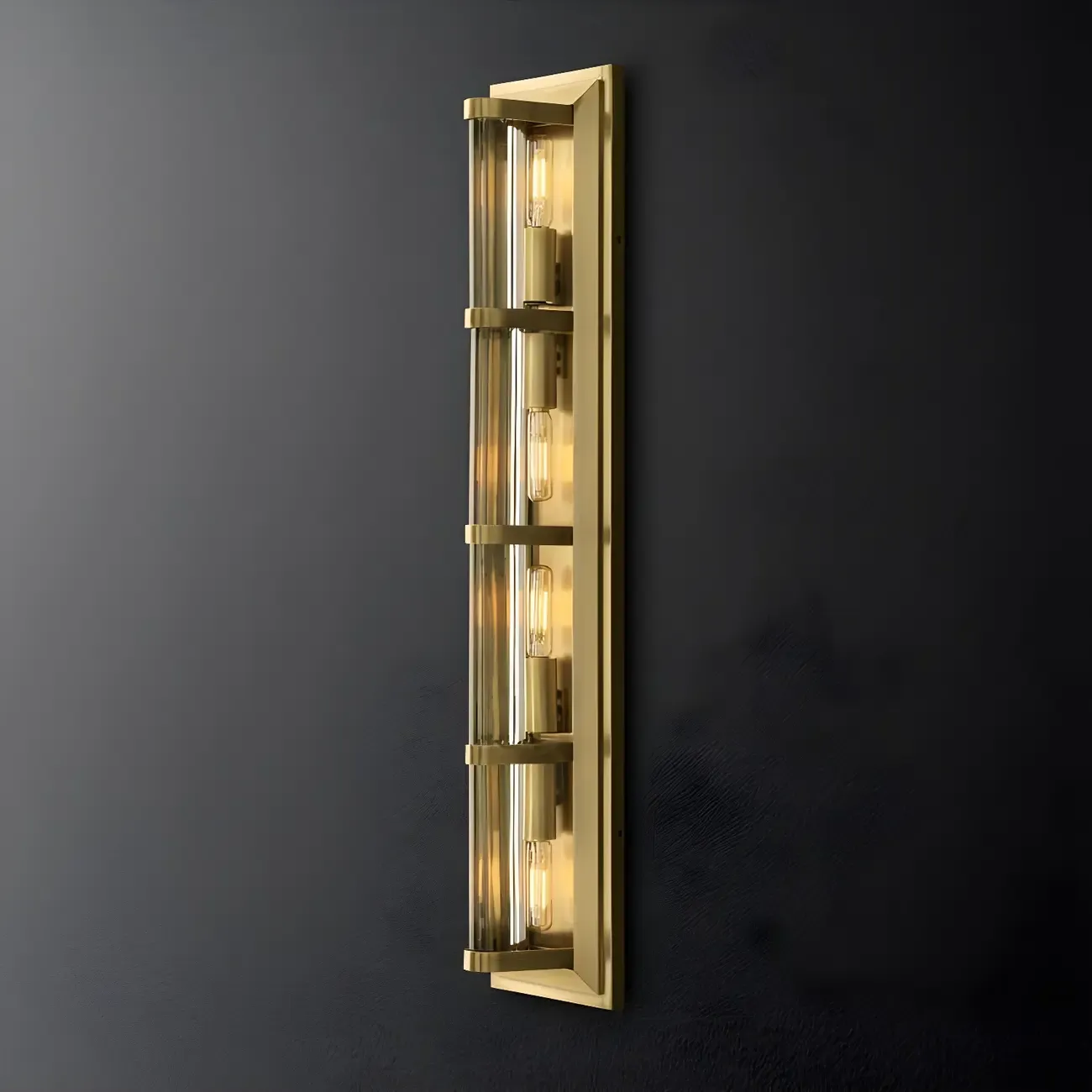 Industrial Bronze Rectangle Vanity Light for Bedroom Image - 10