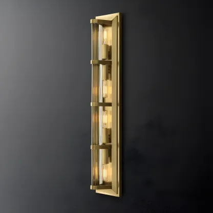 Industrial Bronze Rectangle Vanity Light for Bedroom Image - 10