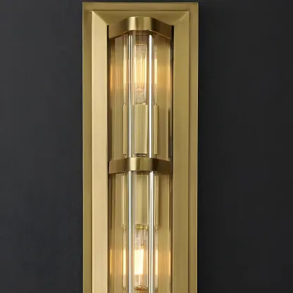 Industrial Bronze Rectangle Vanity Light for Bedroom Image - 11