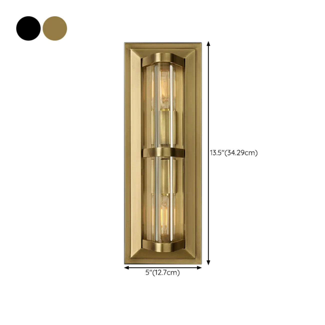 Industrial Bronze Rectangle Vanity Light for Bedroom #size | homeyfad