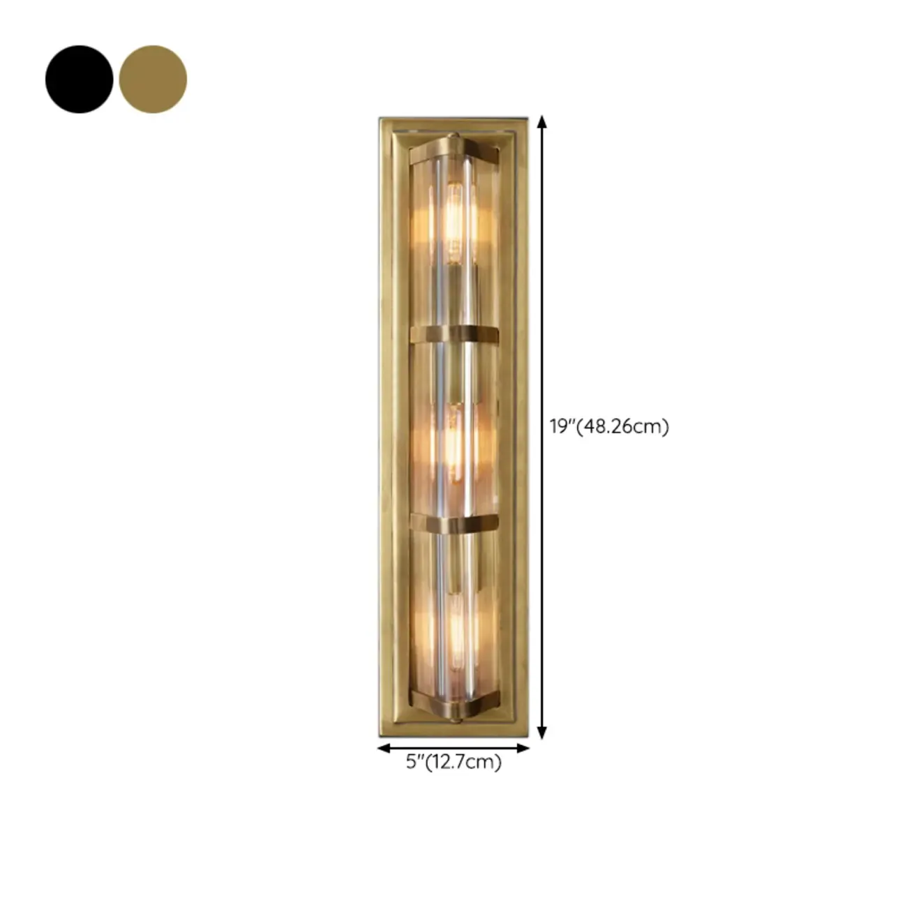 Industrial Bronze Rectangle Vanity Light for Bedroom Image - 14
