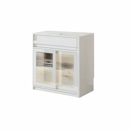 Contemporary Stone Countertop Sideboard with Drawers Image - 2