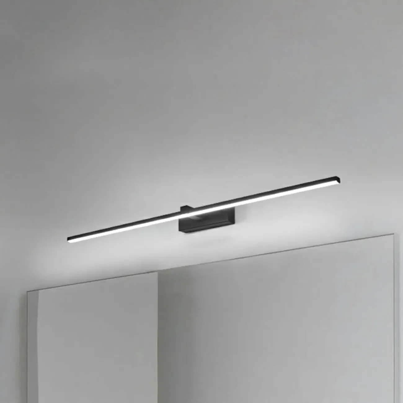 Nordic Black Linear LED Vanity Light for Bathroom Makeup Image - 4