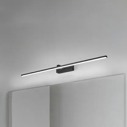Nordic Black Linear LED Vanity Light for Bathroom Makeup Image - 4