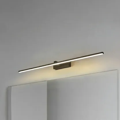 Nordic Black Linear LED Vanity Light for Bathroom Makeup Image - 6