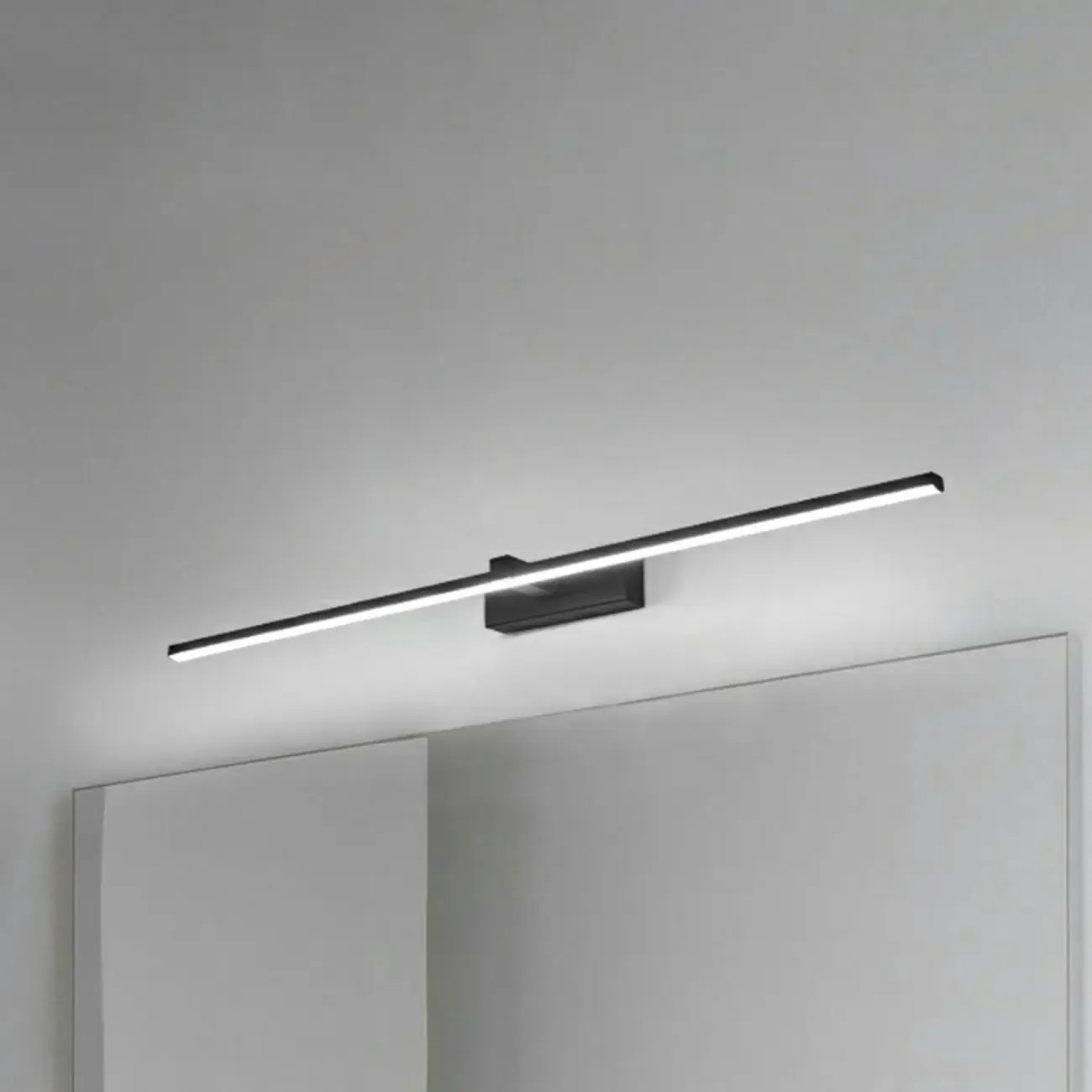 Nordic Black Linear LED Vanity Light for Bathroom Makeup Image - 7