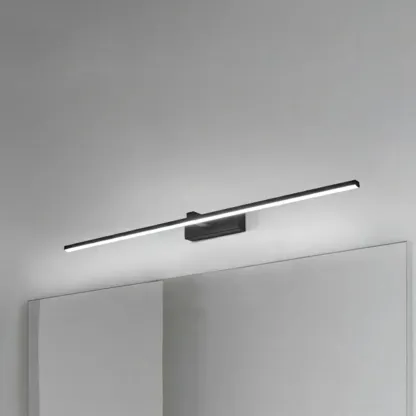 Nordic Black Linear LED Vanity Light for Bathroom Makeup Image - 7