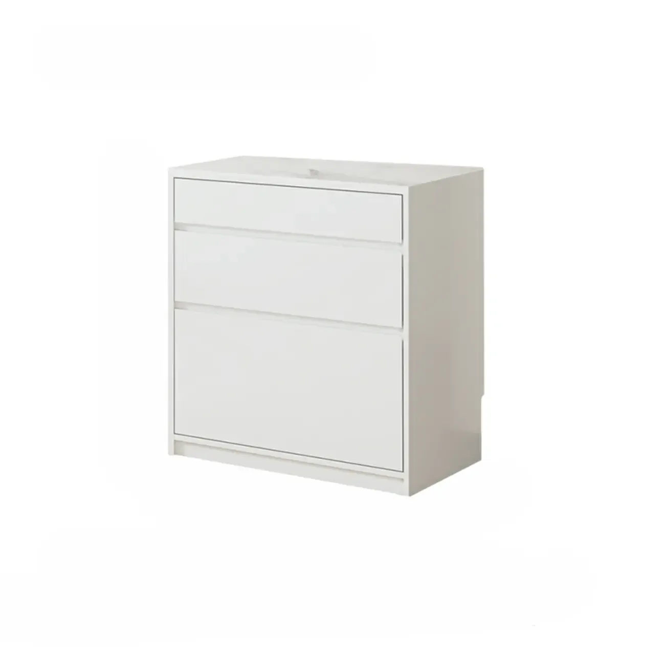 Contemporary Stone Countertop Sideboard with Drawers Image - 9