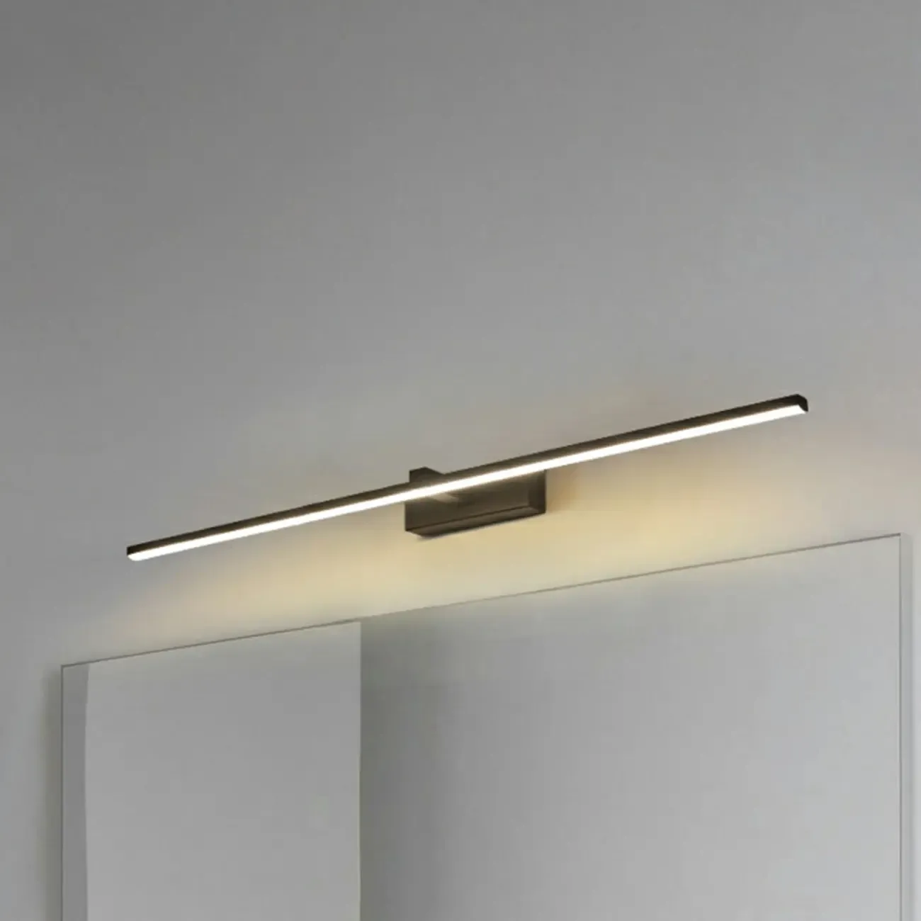 Nordic Black Linear LED Vanity Light for Bathroom Makeup Image - 9