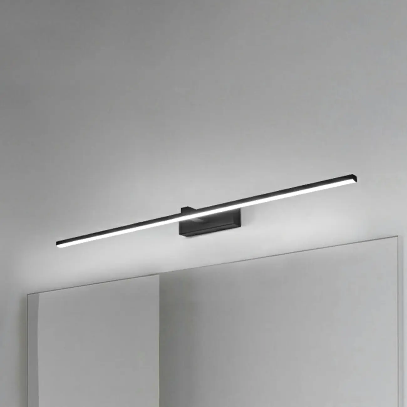 Nordic Black Linear LED Vanity Light for Bathroom Makeup Image - 12 | homeyfad