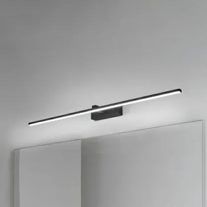 Nordic Black Linear LED Vanity Light for Bathroom Makeup Image - 12