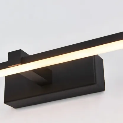 Nordic Black Linear LED Vanity Light for Bathroom Makeup Image - 13