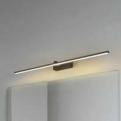Nordic Black Linear LED Vanity Light for Bathroom Makeup Image - 14