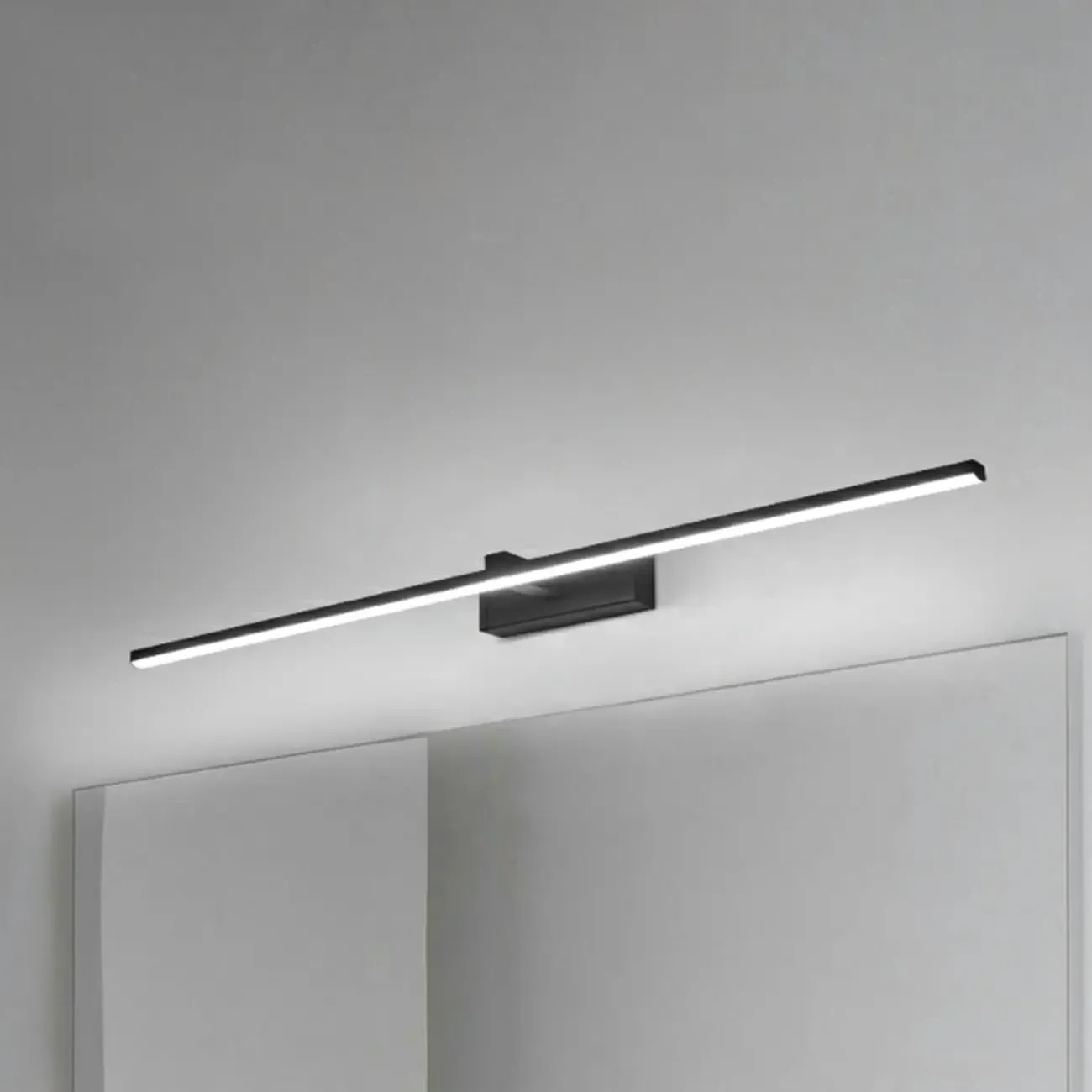 Nordic Black Linear LED Vanity Light for Bathroom Makeup Image - 15