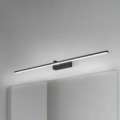 Nordic Black Linear LED Vanity Light for Bathroom Makeup Image - 15
