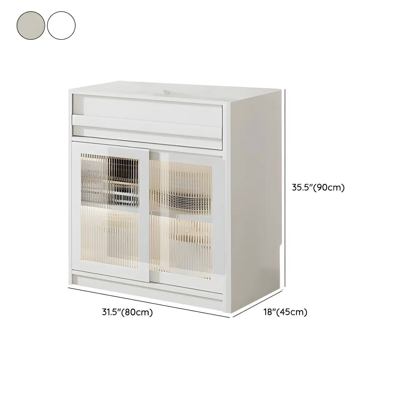 Contemporary Stone Countertop Sideboard with Drawers #size | homeyfad