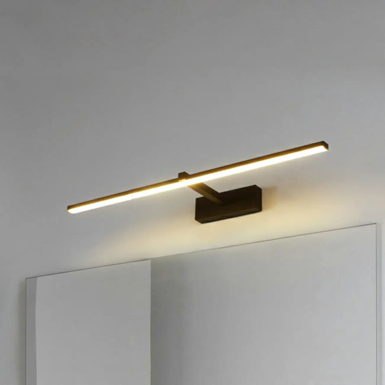 Nordic Black Linear LED Vanity Light for Bathroom Makeup Image - 17 | homeyfad