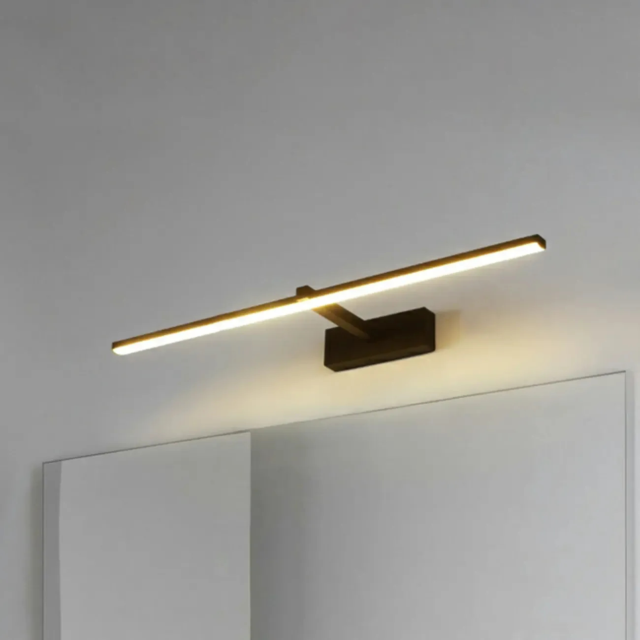 Nordic Black Linear LED Vanity Light for Bathroom Makeup Image - 17