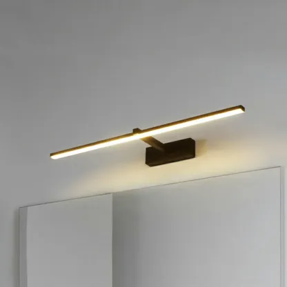 Nordic Black Linear LED Vanity Light for Bathroom Makeup Image - 17