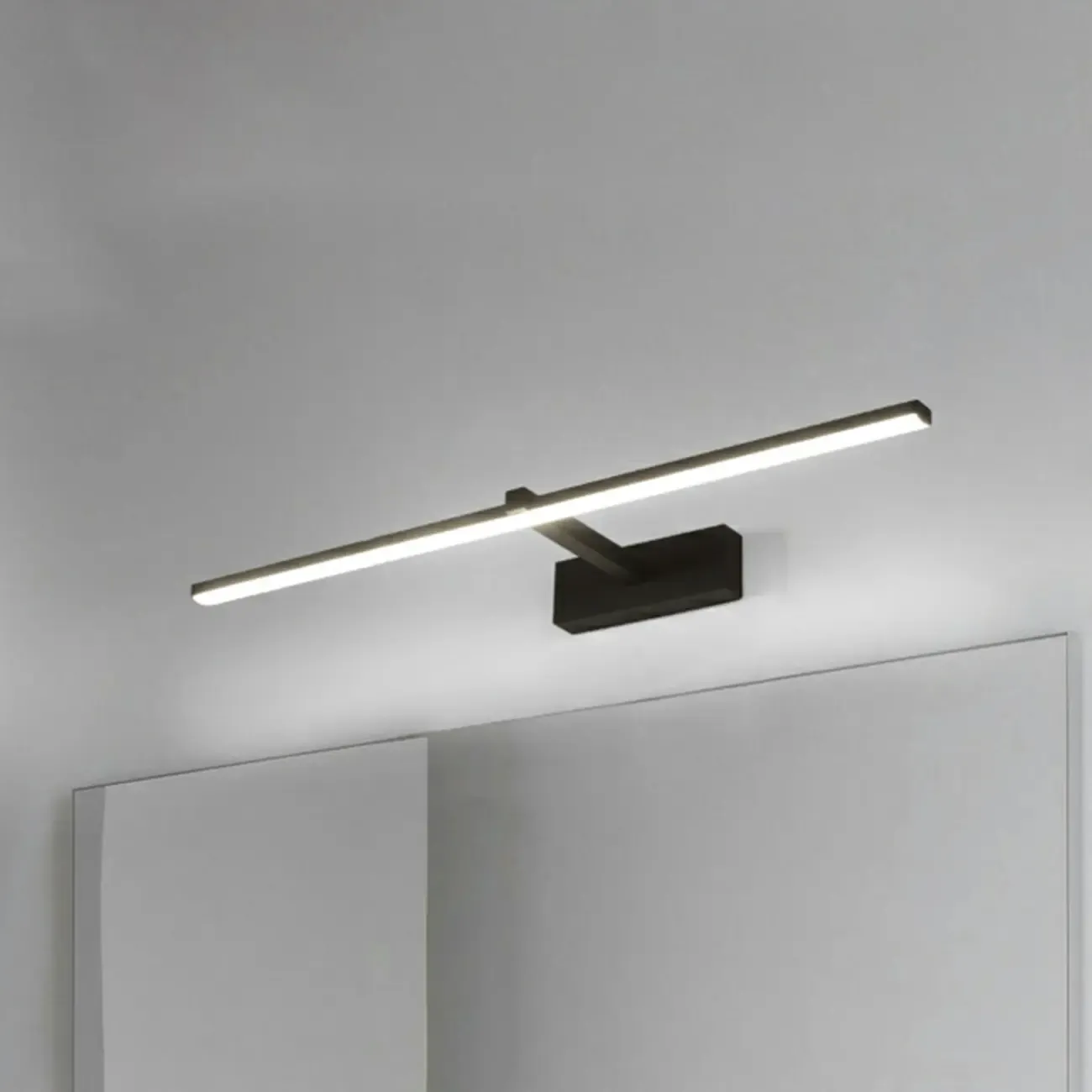 Nordic Black Linear LED Vanity Light for Bathroom Makeup Image - 19